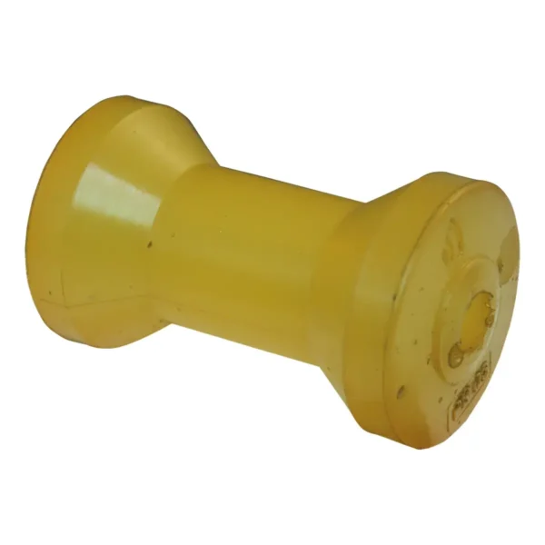 kielrol PU geel Ø73mm 128mm Ø16