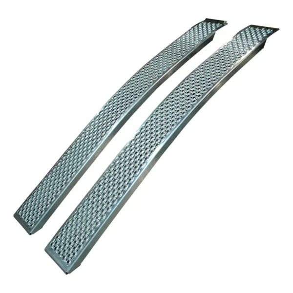 set oprijplaten gebogen aluminium 2500 x 260