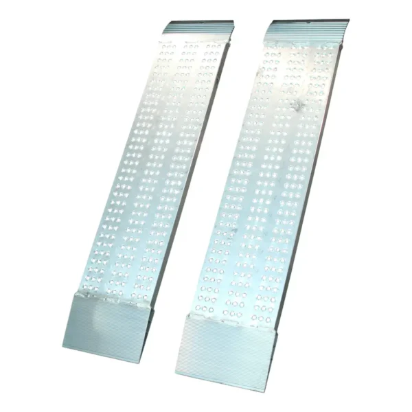 set oprijplaten recht aluminium 2000 x 315 opleglip ( L standaard )