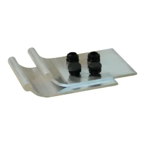 aluminium 2 beugels + 4 blokkeerdopjes t.b.v. set oprijplaten