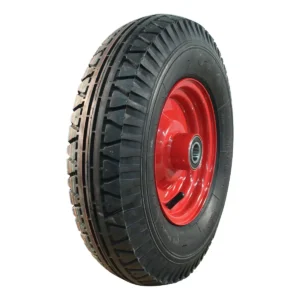 luchtband + wiel 4.00-8 V-40 8PR + 2.50Ax8H2 ET0 NL100 staal rood