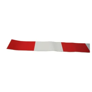 markeringstape breedte 92mm , lengte 1000mm rood / wit