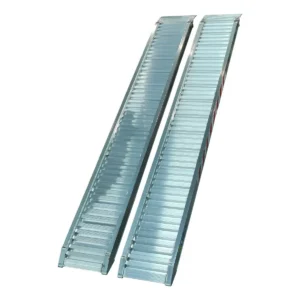 set oprijplaten recht aluminium 2500 x 300 opleglip ( L standaard )